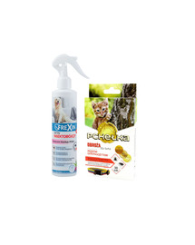 PCHEŁKA Obroża p/pchelna dla kota 30cm + Spray insektobójczy na legowiska 200 g