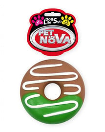 DOG LIFE STYLE Pączek Donut z polewą 10cm zabawka dla psa