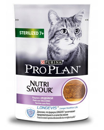 PRO PLAN Sterilised 7+ 24 x 85 g indyk dla kotów starszych