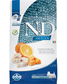 N&D Ocean Adult mini codfish, pumpkin and orange 800 g