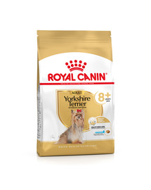 Yorkshire Terrier Adult 8+3 kg karma sucha dla dojrzałych psów rasy yorkshire terrier, powyżej 8 roku życia