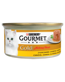 Gold Melting Heart Kurczak 24x85g mokra karma dla kotów