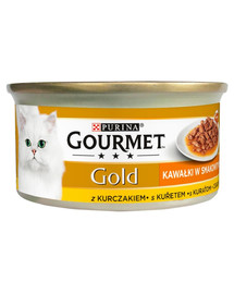 Gold Sauce Delights z kurczakiem 24x85 g mokra karma dla kotów