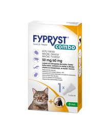 FYPRYST Combo 50 mg/60 mg roztwór do nakrapiania dla kotów i fretek na pchły