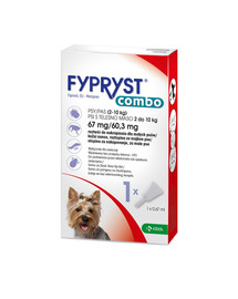 FYPRYST Combo 67 mg/60,3 mg roztwór do nakrapiania dla psów 2-10 kg na pchły