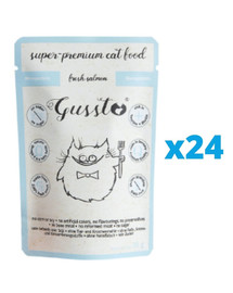GUSSTO Cat Fresh Salmon mokra karma dla kotów świeży łosoś 24x85 g