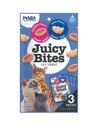 Juicy Bites wilgotne przysmaki tuńczyk i kurczak dla kota 33,9 g (3x11,3 g)