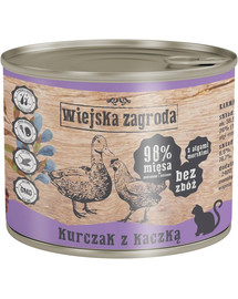 WIEJSKA ZAGRODA Adult Kurczak z kaczką 200 g puszka dla kota