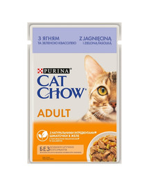 CAT CHOW Adult z jagnięciną i zieloną fasolką 26 x 85 g