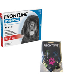 FRONTLINE Spot-on XL psy 40-60 kg 3 pipetki + Chustka bandana GRATIS
