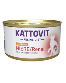 KATTOVIT Feline Diet Niere/Renal Chicken kurczak 85 g