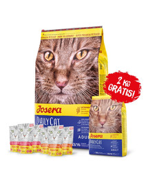JOSERA Daily Cat 10 kg + 2 kg + 6 x saszetki Pate GRATIS