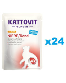 KATTOVIT Feline Diet Niere/Renal kurczak 24 x 85 g