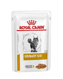 ROYAL CANIN Veterinary Diet Feline Urinary S/O 85 g x 24 szt. mokra karma dla dorosłych kotów ze schorzeniami dolnych dróg moczowych