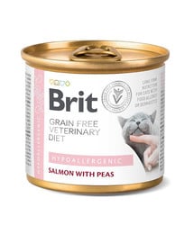 BRIT Veterinary Diet Hypoallergenic Salmon&Pea dla kota na alergię 200 g