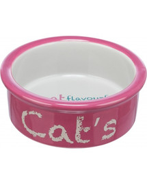 Miska ceramiczna, dla kota, różowo/szara, 0,3 l/ 12 cm, pasuje do TX-24791