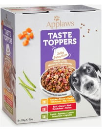 Applaws Dog Tin 8x156g Jelly Multipack