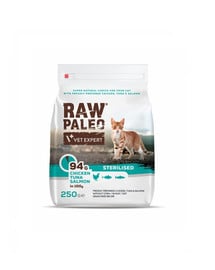 Raw Paleo Sterilised Chicken&Tuna&Salmon dla kotów kastrowanych 250 g
