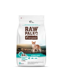 Raw Paleo Sterilised Chicken&Tuna&Salmon dla kotów kastrowanych 6 kg