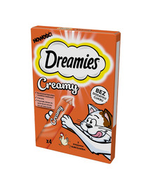 DREAMIES Creamy karma uzupełniająca z pysznym kurczakiem dla kota 4x10 g