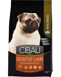 Cibau Sensitive Lamb MINI karma dla psów z wrażliwym trawieniem z jagnięciną 2,5 kg