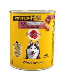 Adult Protein+ puszka 12x800 g mokra karma pełnoporcjowa dla dorosłych psów z dziczyzną i drobiem w musie