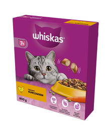 WHISKAS Senior 800g sucha karma z pysznym kurczakiem dla starszych kotów