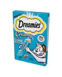 DREAMIES Creamy karma uzupełniająca z wybornym łososiem dla kota 4x10 g