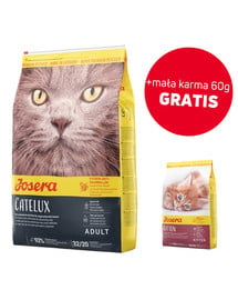Cat catelux 10 kg + JOSERA Cat Minette Kitten 60 g GRATIS