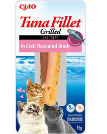 Tuna fillet in crab flavoured broth 15g filet z tuńczyka w bulionie o smaku kraba dla kota
