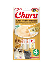 Churu Tuna with bonito flakes 4x14g tuńczyka i bonito płatki dla kota