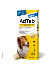 AdTab 900 mg tabletki na kleszcze i pchły do rozgryzania i żucia dla psów (>22–45 kg)