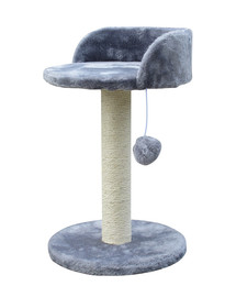 Drapak słupek z legowiskiem dla kota 47 cm szaro-niebieski