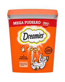 DREAMIES Mega Pudełko 350 g przysmak z pysznym kurczakiem dla kota