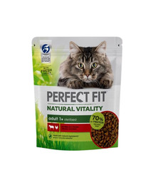 Natural Vitality 1+ z Wołowiną i Kurczakiem 6x650 g - sucha karma dla dorosłych kotów