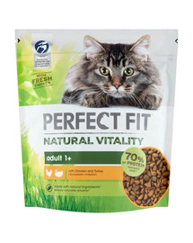 Natural Vitality 1+ z Kurczakiem i Indykiem 6x650 g - sucha karma dla dorosłych kotów