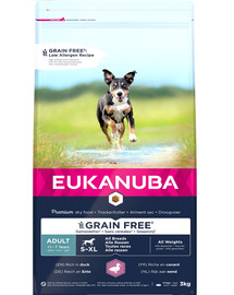 Grain Free S-XL Adult Kaczka 3 kg dla dorosłych psów