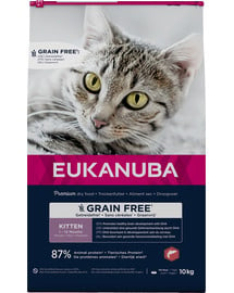 Grain Free Kitten Łosoś 10 kg dla rosnących kociąt