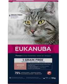 Grain Free Senior Łosoś 10 kg dla starszych kotów