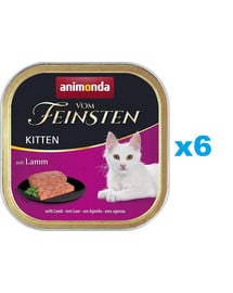 ANIMONDA Vom Feinsten Kitten zestaw z jagnięciną 6 x 100 g