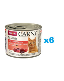 ANIMONDA Carny Senior 6x200 g mokra karma dla starszych kotów