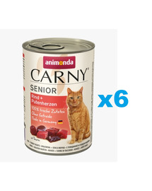 ANIMONDA Carny Senior 6x400 g mokra karma dla starszych kotów