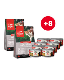 ORIJEN Fit & Trim Cat 1.8 kg + ACANA Premium Pate Beef pasztet z wołowiną dla kotów 8 x 85 g