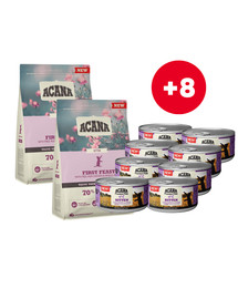 ACANA First Feast Cat 1,8 kg karma dla kociąt + Premium Pate Kitten Chicken & Fish pasztet z kurczakiem i rybą dla kociąt 8 x 85 g