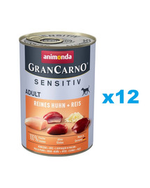 ANIMONDA GranCarno Sensitiv Pure 12x400 g dla dorosłych wrażliwych psów