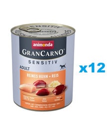 ANIMONDA GranCarno Sensitiv Pure 12x800 g dla dorosłych wrażliwych psów