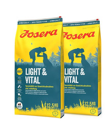 JOSERA Light&Vital 2 x 12,5kg dla dorosłych psów wspomagająca redukcję masy ciała