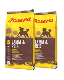 JOSERA Lamm & Reis 2 x 12,5kg dla dorosłych psów z jagnięciną
