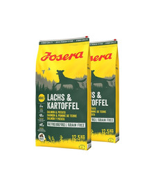 JOSERA Lachs&Kartoffel 2x12,5kg dla dorosłych psów z łososiem i ziemniakami