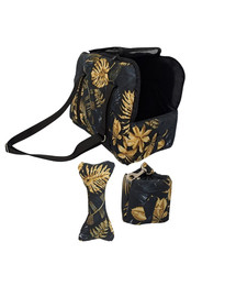FERA Gold Kuferek torba dla psa 43x20x27 cm + Woreczek na przysmaki + Kość pluszak dla psa 23x11 cm